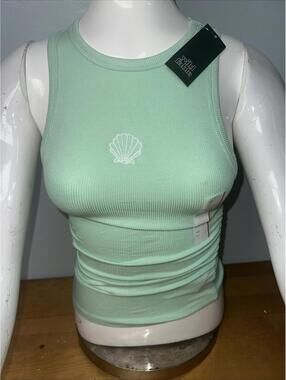 Wild Fable Mint Green Tank Top with Shell Motif Size XS